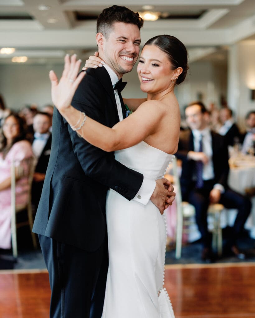 Bride and groom first dance moment at Pittsburgh Renaissance Hotel wedding